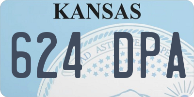 KS license plate 624DPA