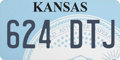 KS license plate 624DTJ