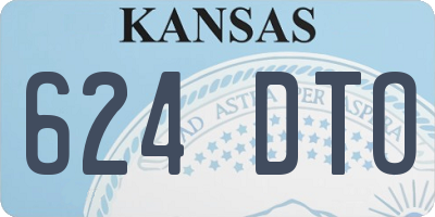 KS license plate 624DTO