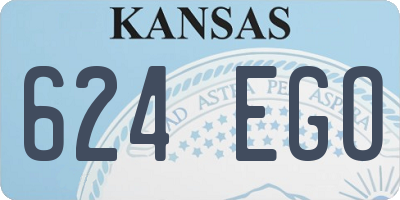 KS license plate 624EGO