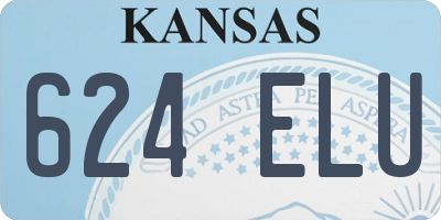 KS license plate 624ELU