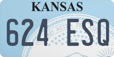 KS license plate 624ESQ
