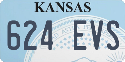 KS license plate 624EVS