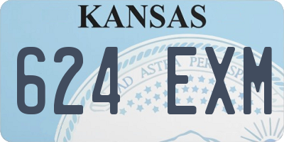 KS license plate 624EXM