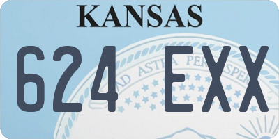 KS license plate 624EXX