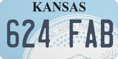 KS license plate 624FAB
