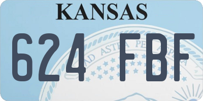 KS license plate 624FBF