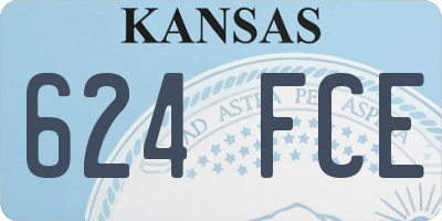 KS license plate 624FCE