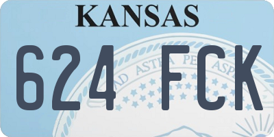 KS license plate 624FCK