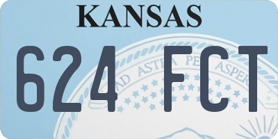 KS license plate 624FCT