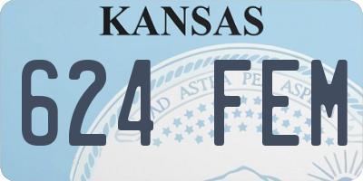 KS license plate 624FEM