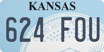 KS license plate 624FOU