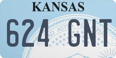 KS license plate 624GNT