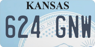 KS license plate 624GNW