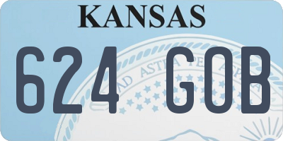KS license plate 624GOB