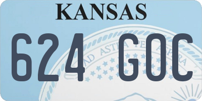 KS license plate 624GOC
