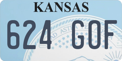 KS license plate 624GOF