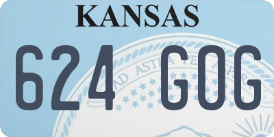 KS license plate 624GOG