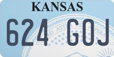 KS license plate 624GOJ