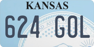 KS license plate 624GOL