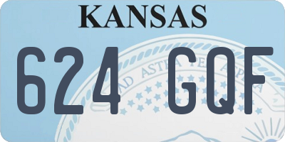 KS license plate 624GQF