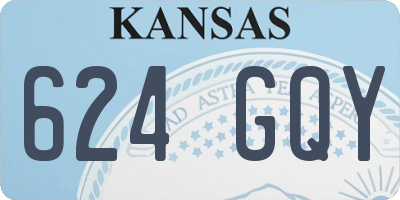 KS license plate 624GQY