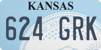 KS license plate 624GRK