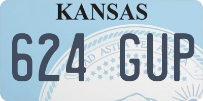 KS license plate 624GUP