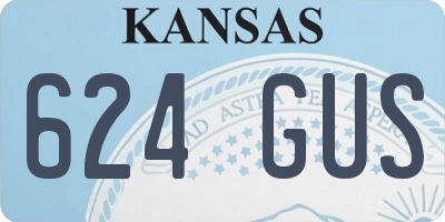 KS license plate 624GUS