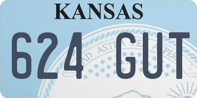KS license plate 624GUT