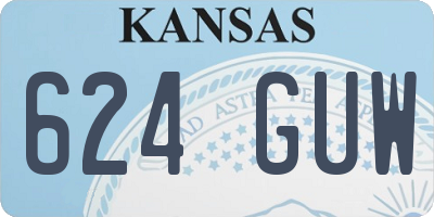 KS license plate 624GUW