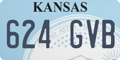 KS license plate 624GVB