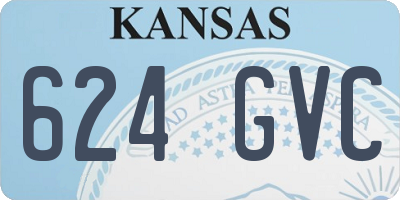 KS license plate 624GVC