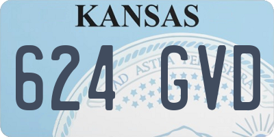 KS license plate 624GVD