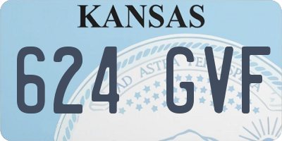 KS license plate 624GVF