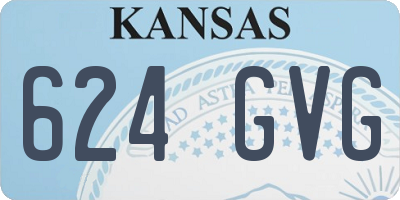 KS license plate 624GVG
