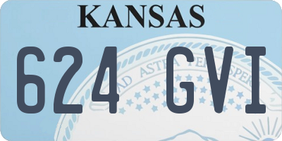 KS license plate 624GVI