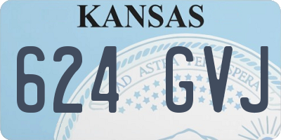 KS license plate 624GVJ