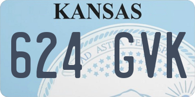KS license plate 624GVK