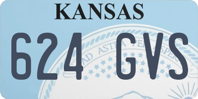 KS license plate 624GVS