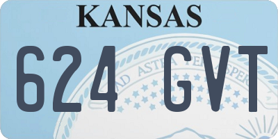KS license plate 624GVT