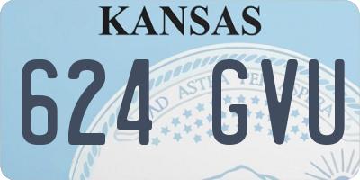 KS license plate 624GVU