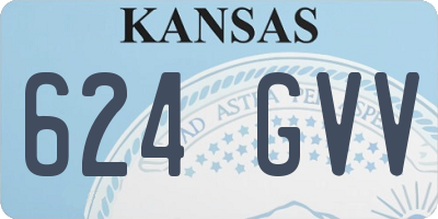 KS license plate 624GVV