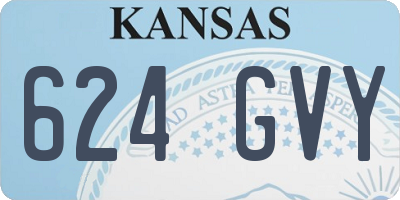 KS license plate 624GVY