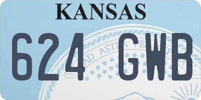 KS license plate 624GWB