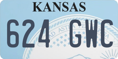KS license plate 624GWC