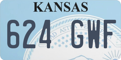 KS license plate 624GWF
