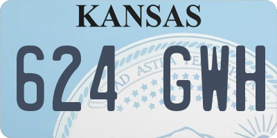 KS license plate 624GWH