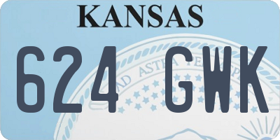 KS license plate 624GWK
