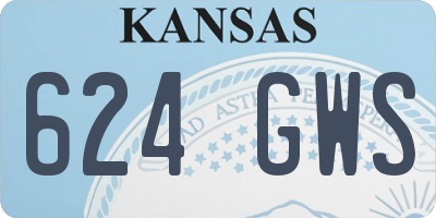 KS license plate 624GWS